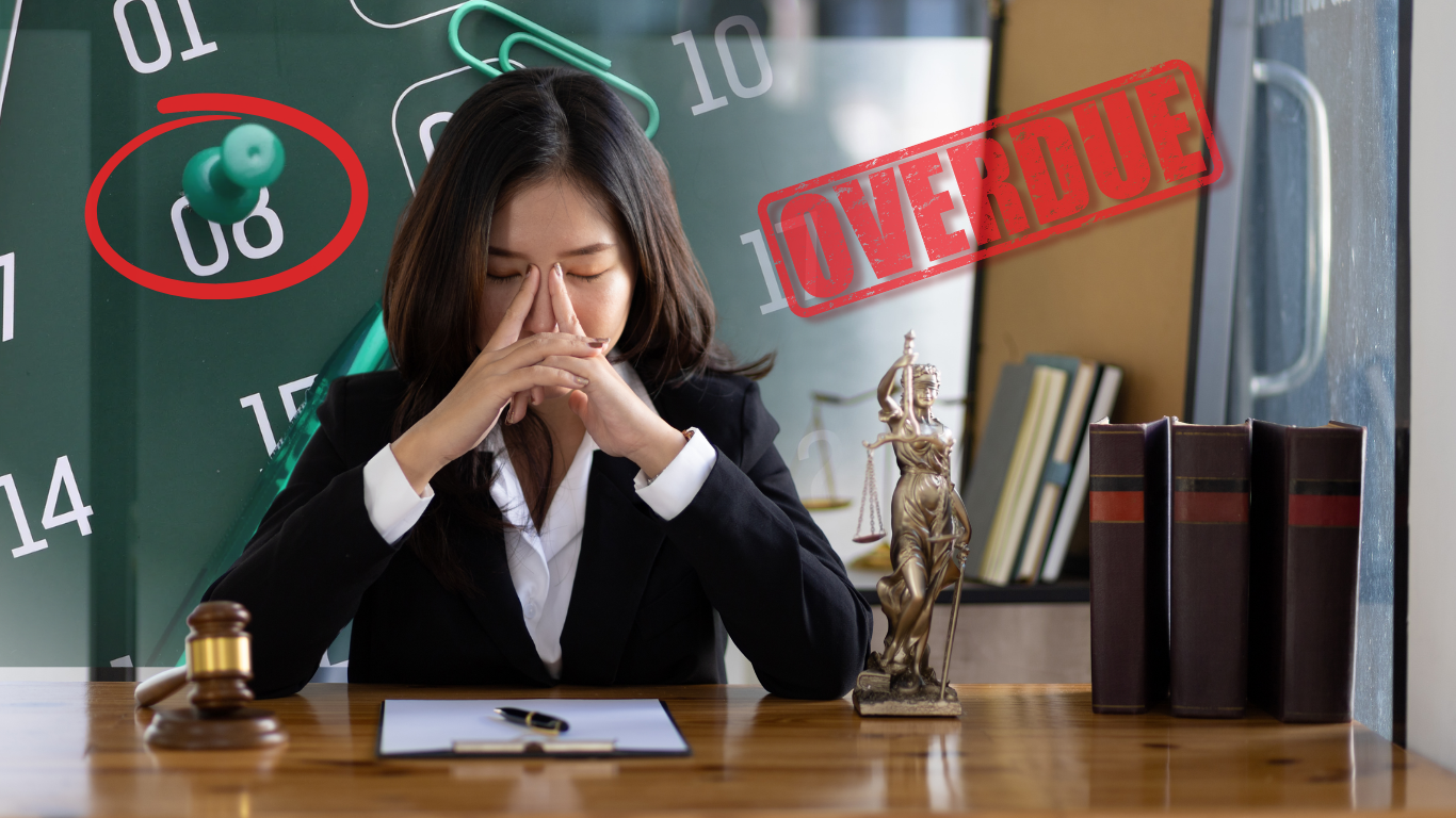 A probate timeline with overdue deadlines and increasing financial liabilities, emphasizing the risks of delay.